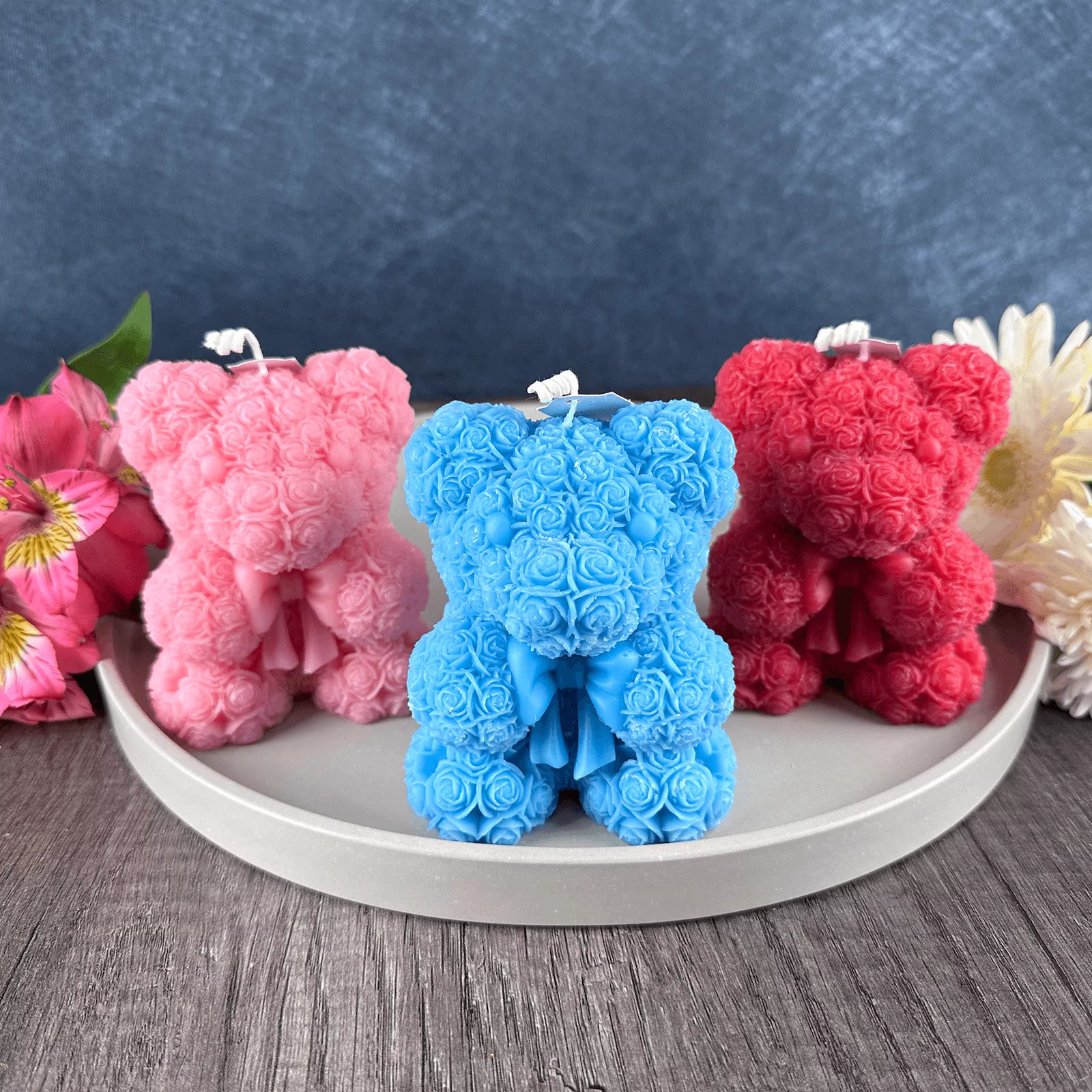 Flower Covered Bear Soy Candle